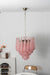 Pink Glass Droplet Chandelier Vakkerlight