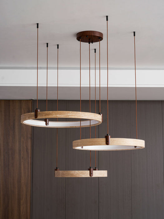 Celestial Orbit Travertine Chandelier Simprolos