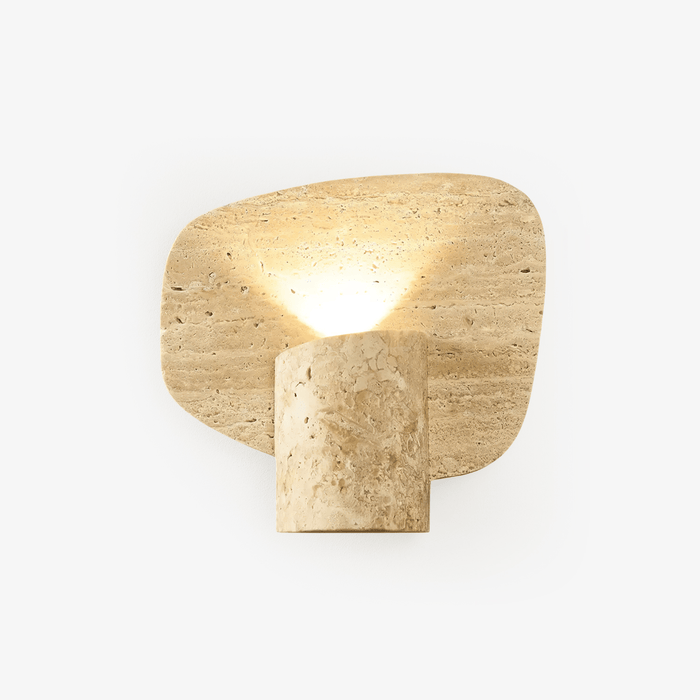 Organic Travertine Cylinder Wall Light Vakkerlight