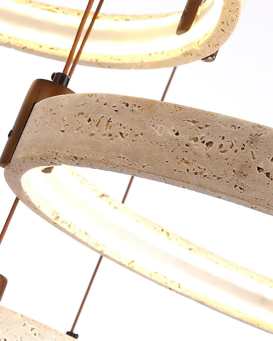 Celestial Orbit Travertine Chandelier Simprolos