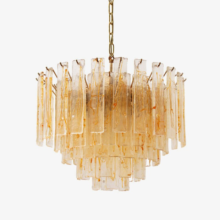 Golden Amber Glass Chandelier Vakkerlight