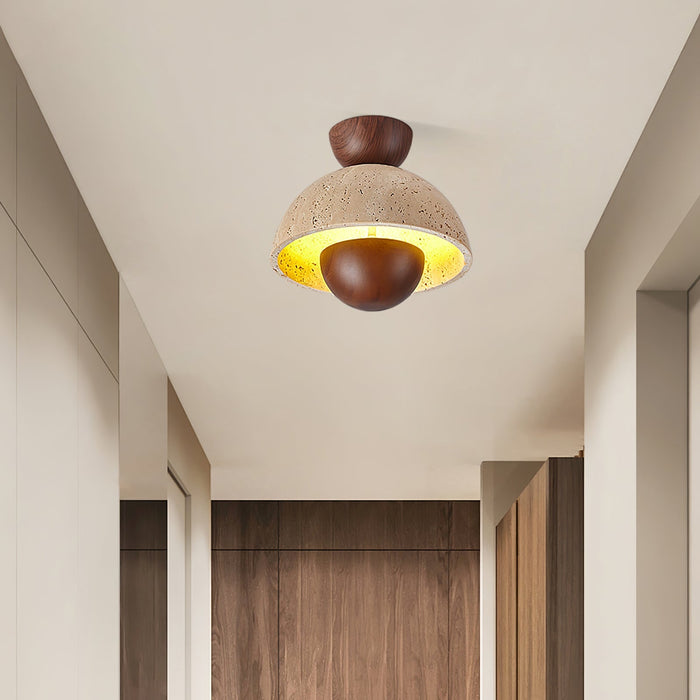 Nerio Travertine Ceiling Light Vakkerlight