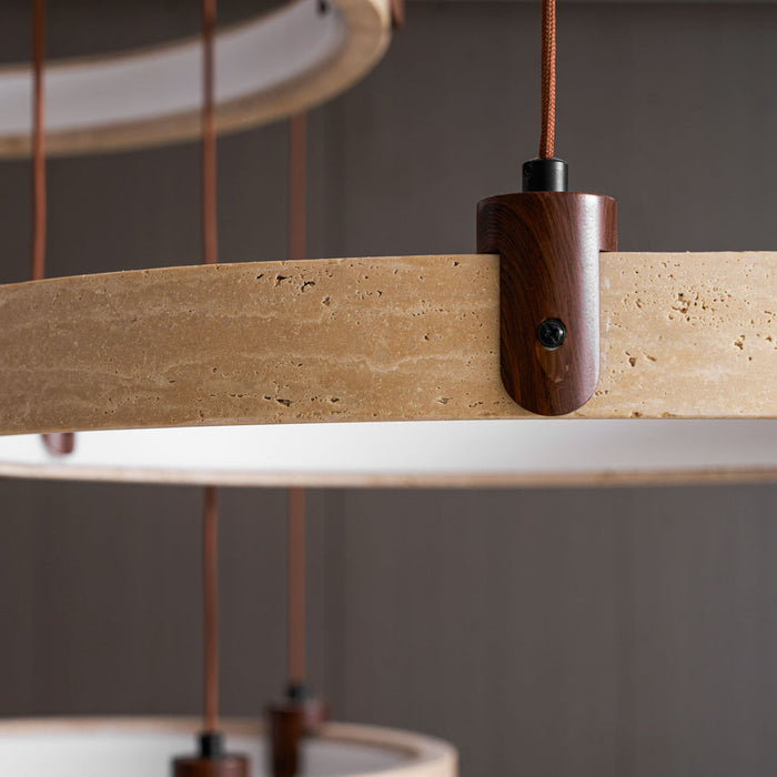 Celestial Orbit Travertine Chandelier Simprolos
