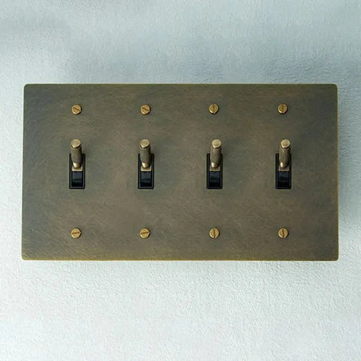Brass Toggle Switch (4-Gang) - Open Box simprolos