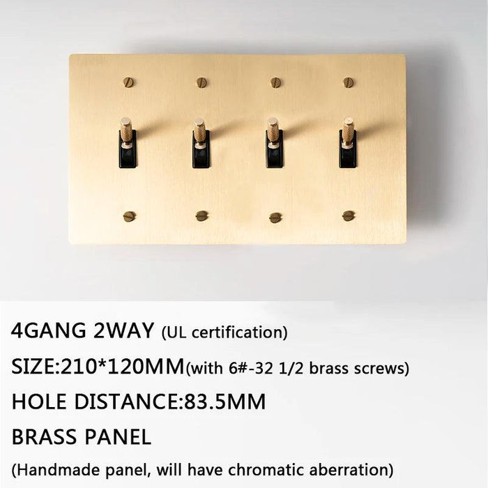 Brass Toggle Switch (1 to 4 Gang) - Simprolos