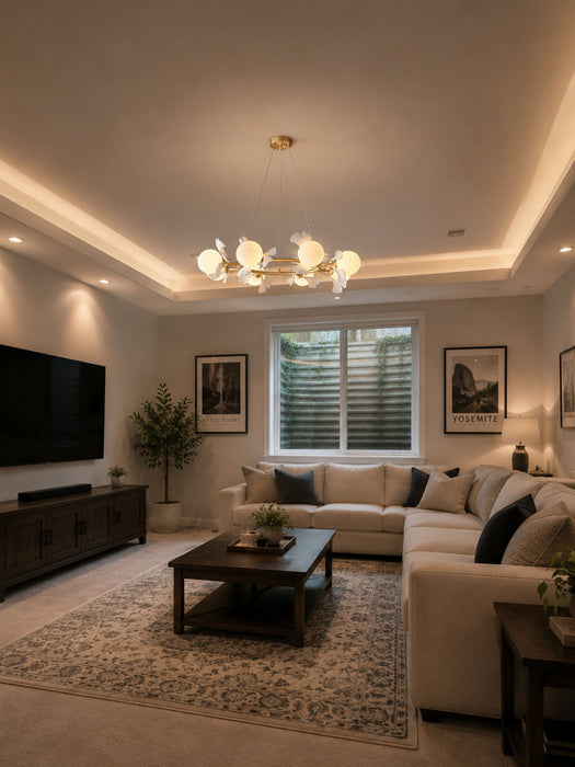 Gingko Orb Chandelier Simprolos
