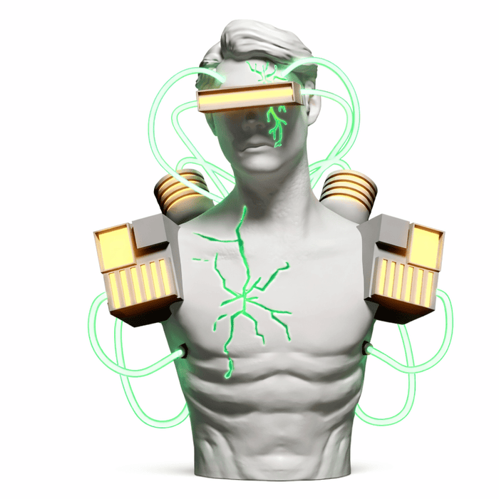 Neon Circuit Bust Sculpture Table Lamp Vakkerlight