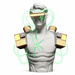 Neon Circuit Bust Sculpture Table Lamp Vakkerlight