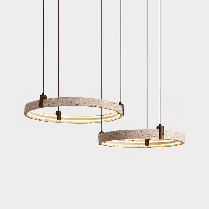 Celestial Orbit Travertine Chandelier Simprolos