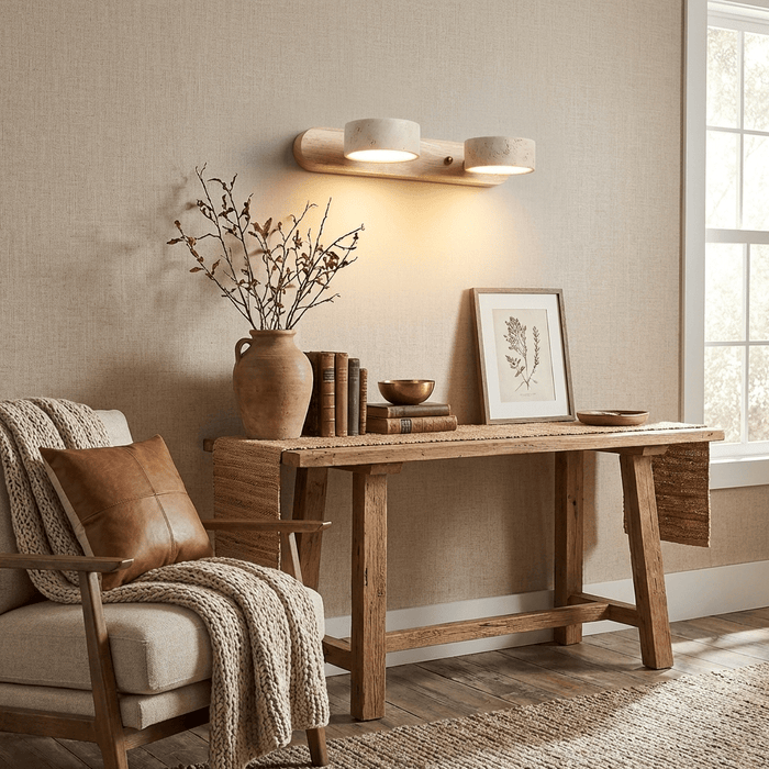 Travertine Duo Wall Light Simprolos