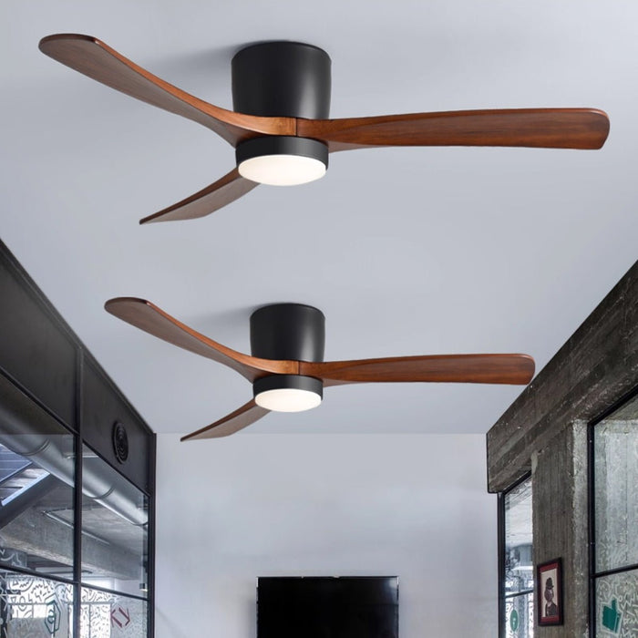 Nordic Wooden Ceiling Fan Light Vakkerlight