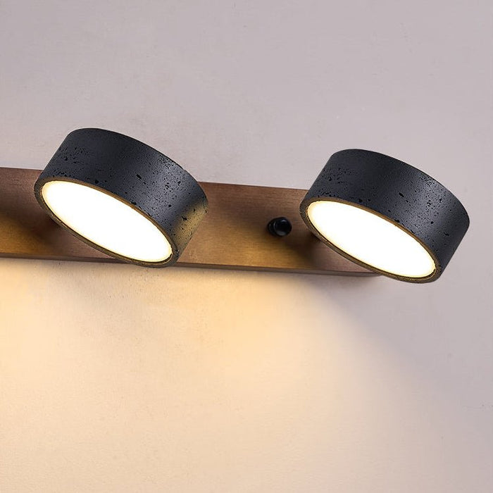 Black Travertine Duo Wall Light Simprolos