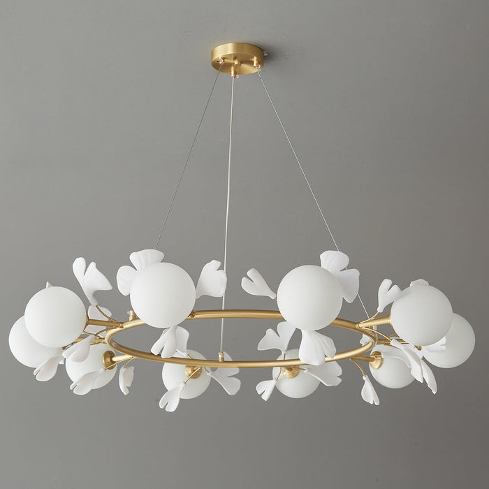 Gingko Orb Chandelier Simprolos
