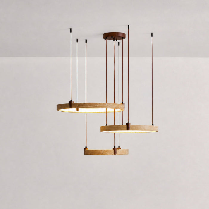 Celestial Orbit Travertine Chandelier Simprolos