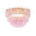Poliedri Glass Pink Ceiling Light Vakkerlight