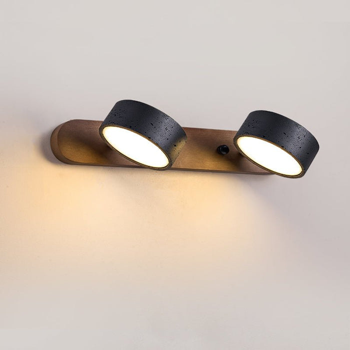 Black Travertine Duo Wall Light Simprolos