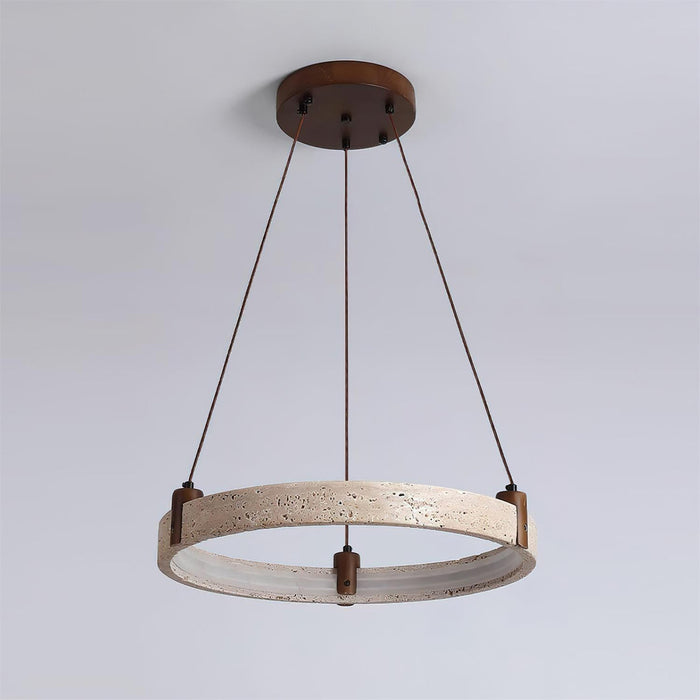 Celestial Orbit Travertine Chandelier Simprolos