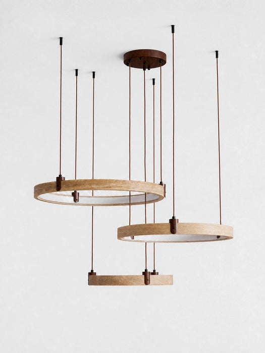 Celestial Orbit Travertine Chandelier Simprolos