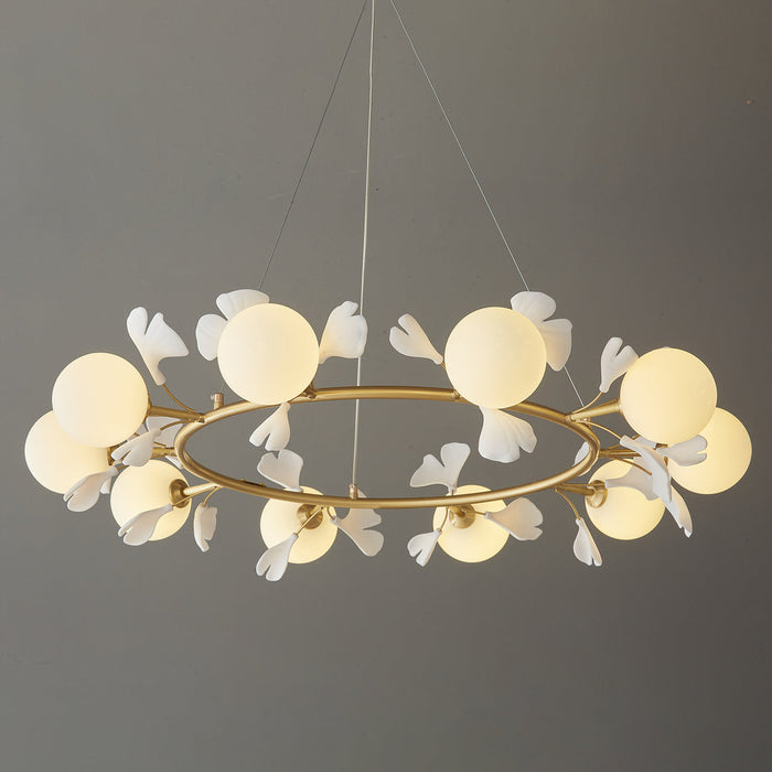 Gingko Orb Chandelier Simprolos