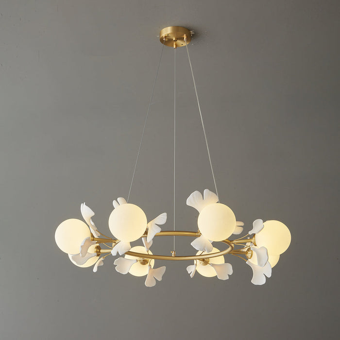 Gingko Orb Chandelier Simprolos