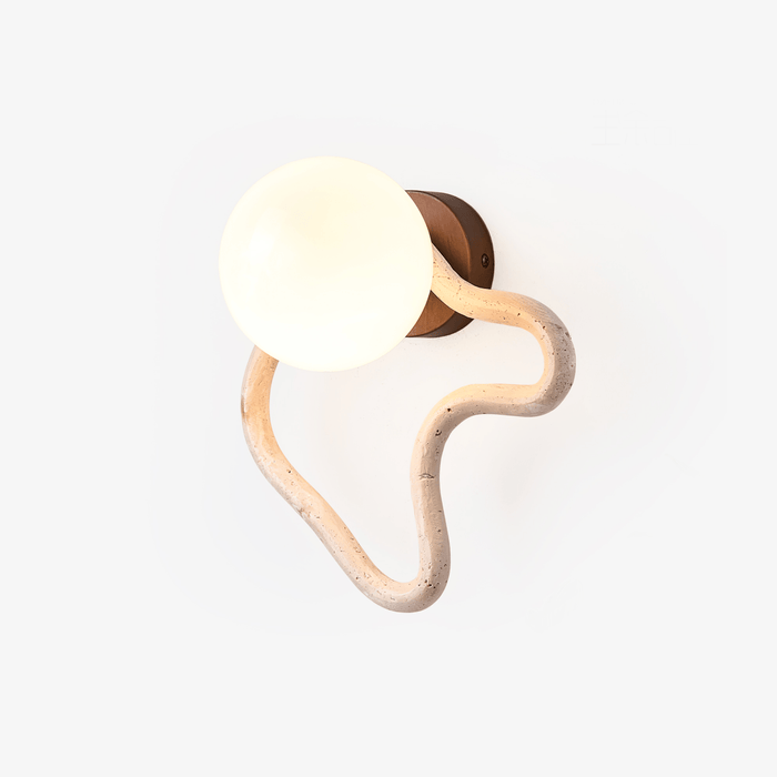 Serpentine Travertine Wall Sconce Vakkerlight