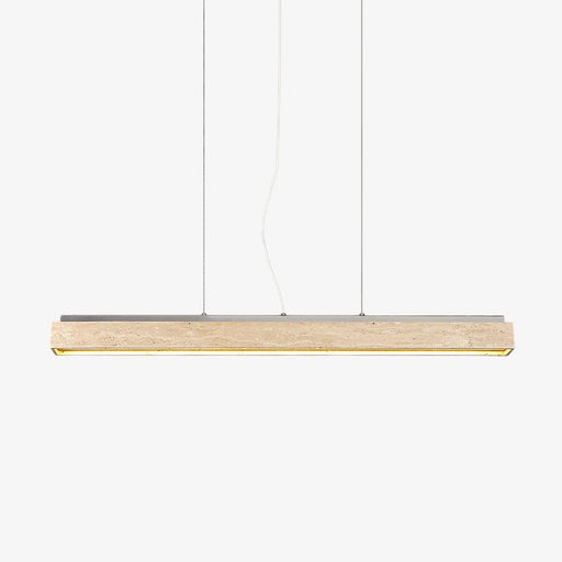 Linear Travertine Suspension Lamp Vakkerlight