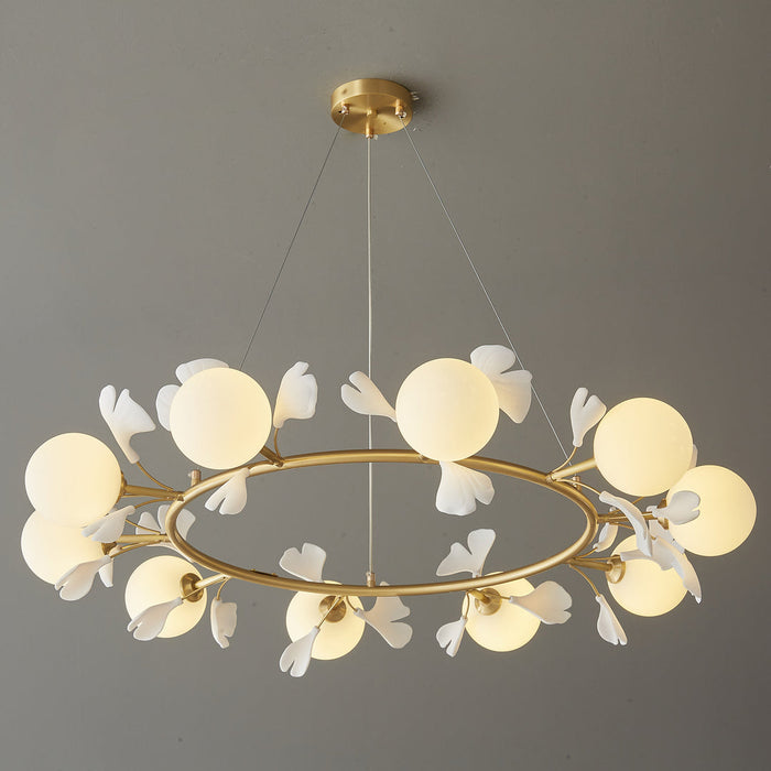 Gingko Orb Chandelier Simprolos