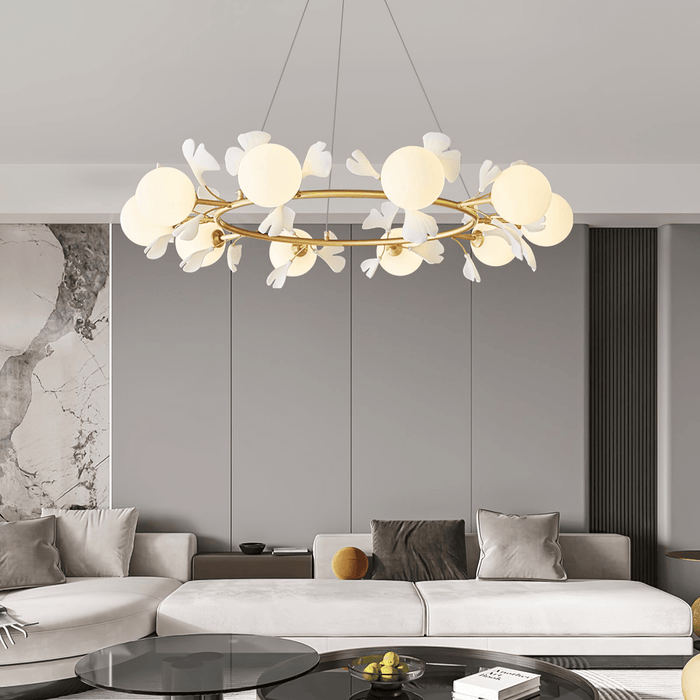 Gingko Orb Chandelier Simprolos