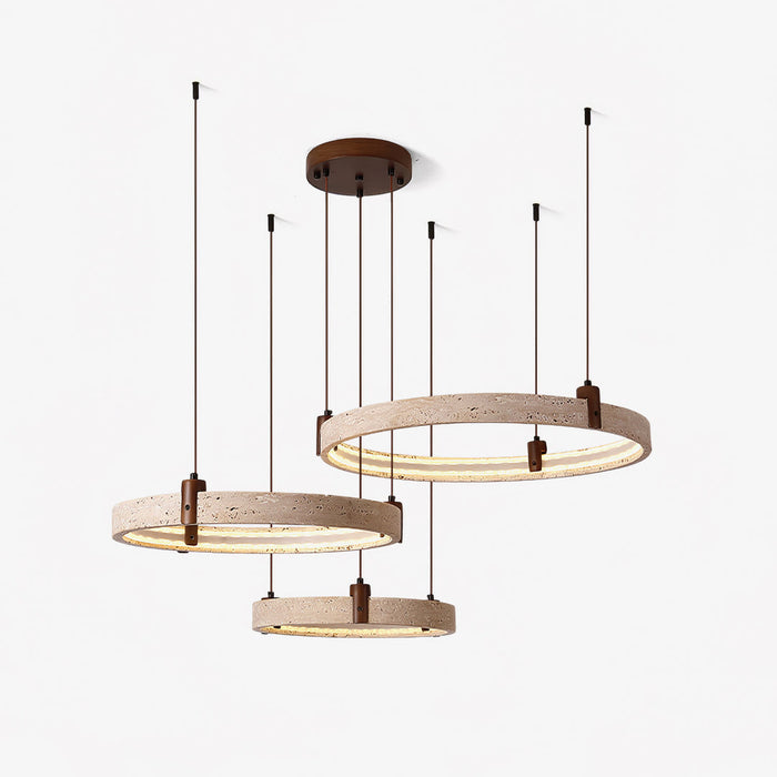 Celestial Orbit Travertine Chandelier Simprolos