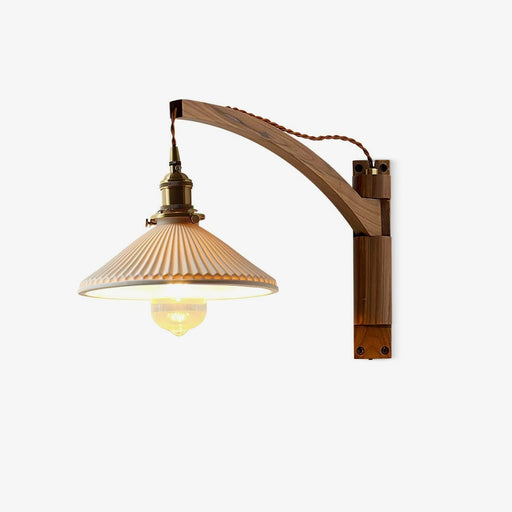 Swing Arm Walnut Wall Light Vakkerlight