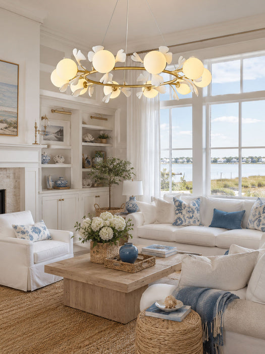 Gingko Orb Chandelier Simprolos