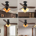 Amberglo Retro Ceiling Fan Light Vakkerlight