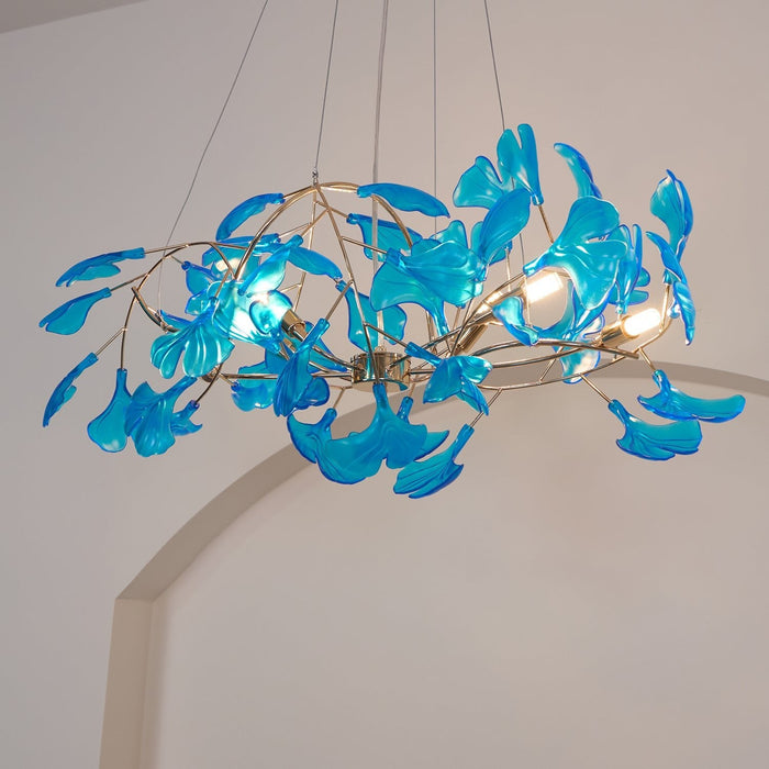 Acrylic Ginkgo Leaf Chandelier
