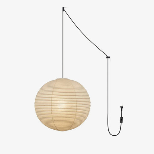Akari A Pendant Swag Light (black plug wire) Vakkerlight