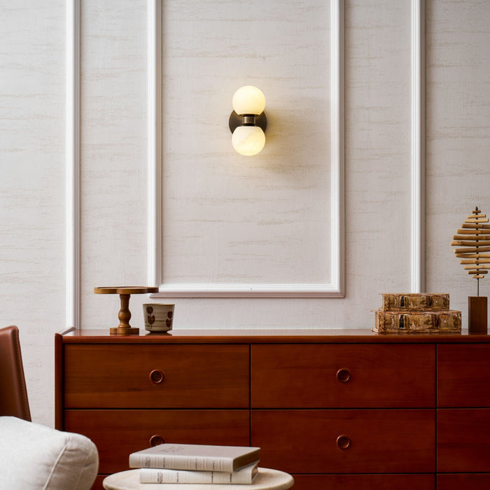 Alabaster Celestia Orb Wall Light Simprolos
