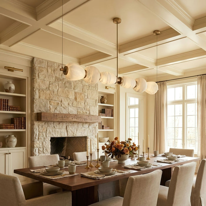 Alabaster Pebble Linear Chandelier Vakkerlight