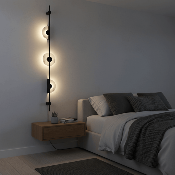 Alabaster Vertical Plug-in Wall Sconce Vakkerlight