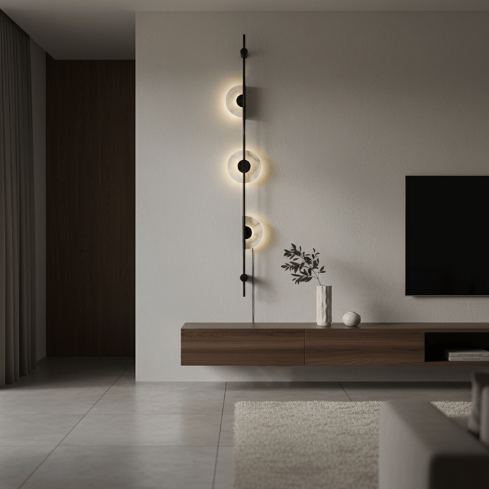 Alabaster Vertical Plug-in Wall Sconce Vakkerlight