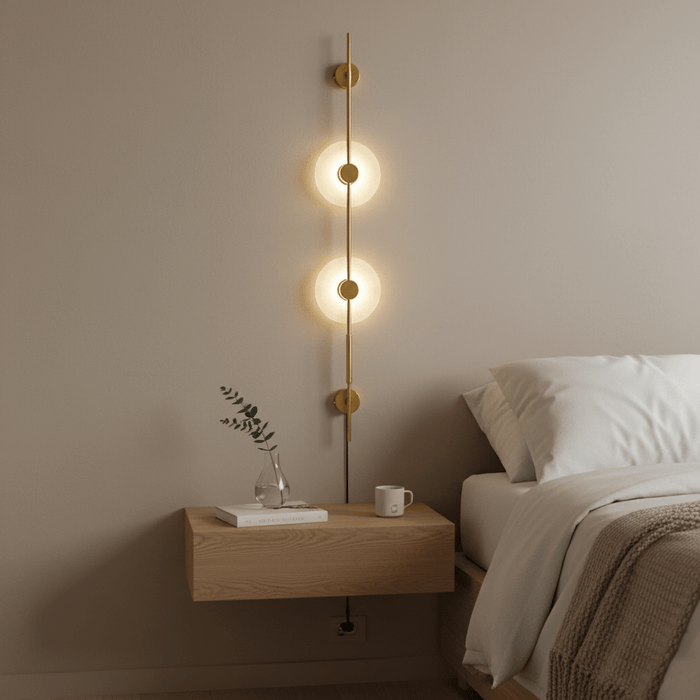 Alabaster Vertical Plug-in Wall Sconce Vakkerlight