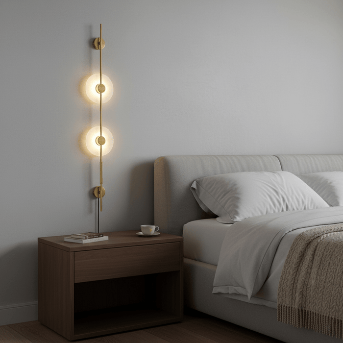 Alabaster Vertical Plug-in Wall Sconce Vakkerlight