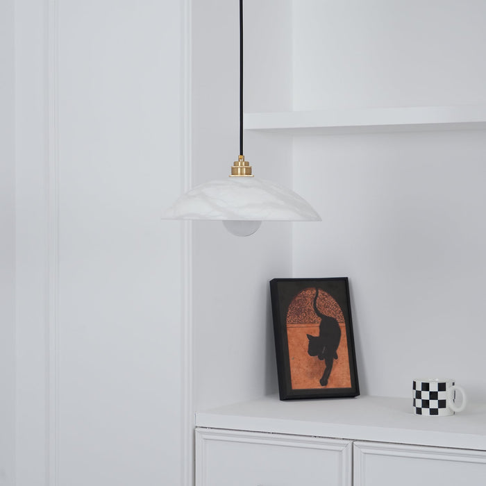 Alabaster Dome Swag Alabaster Pendant Lamp Vakkerlight