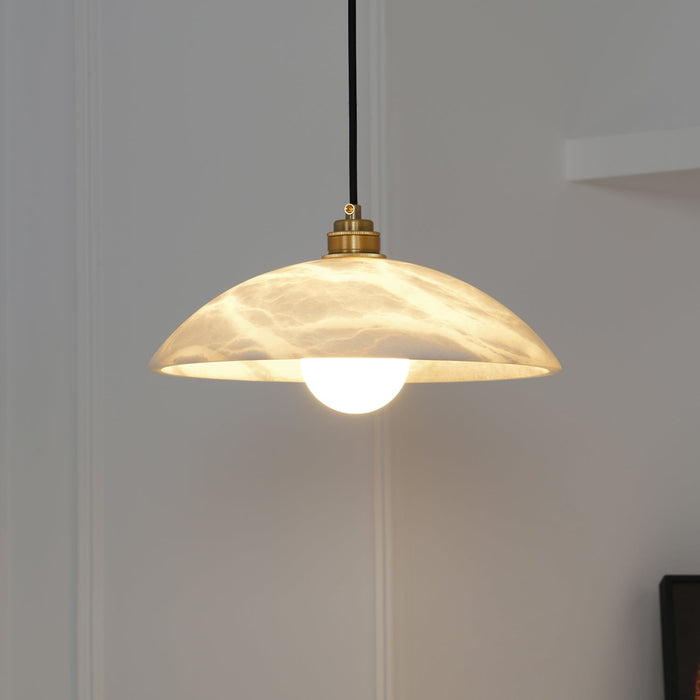 Alabaster Dome Swag Alabaster Pendant Lamp Vakkerlight