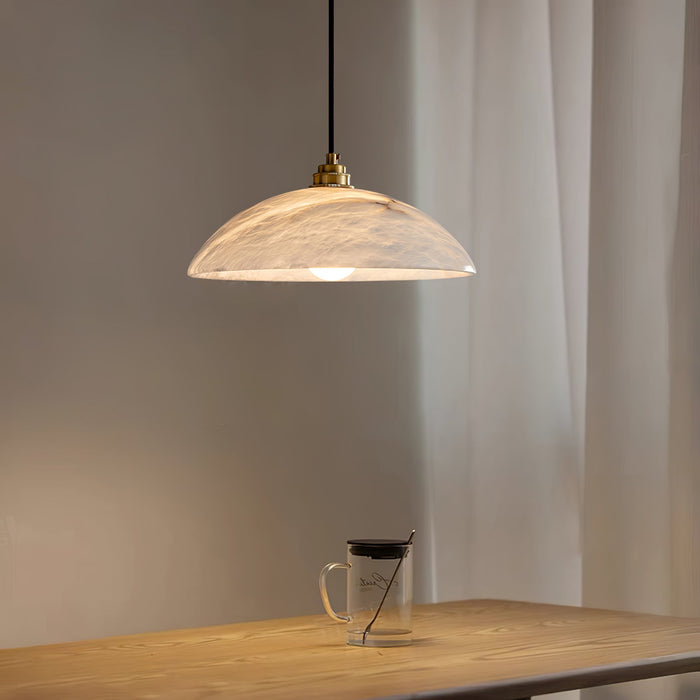 Alabaster Dome Swag Alabaster Pendant Lamp Vakkerlight