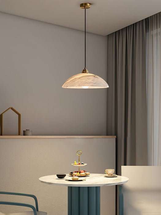 Alabaster Dome Swag Alabaster Pendant Lamp Vakkerlight