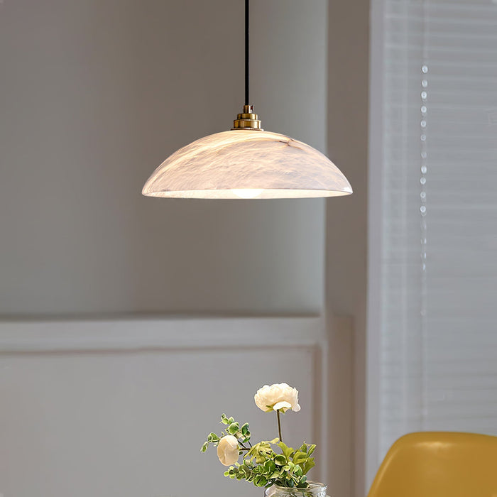 Alabaster Dome Swag Alabaster Pendant Lamp Vakkerlight