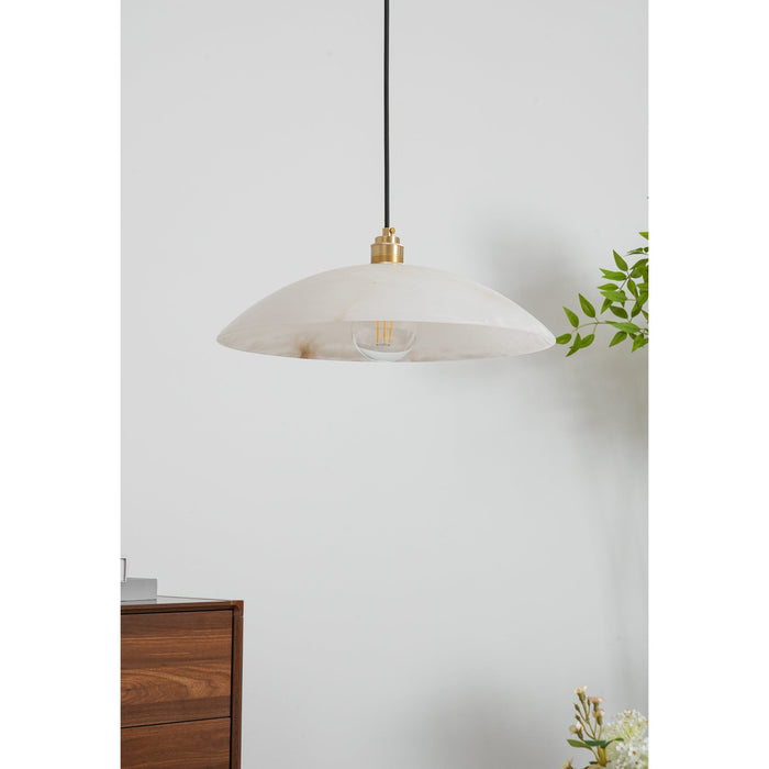 Alabaster Dome Swag Alabaster Pendant Lamp Vakkerlight