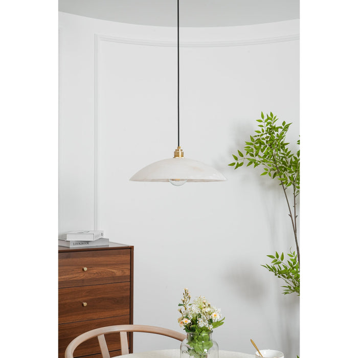 Alabaster Dome Swag Alabaster Pendant Lamp Vakkerlight