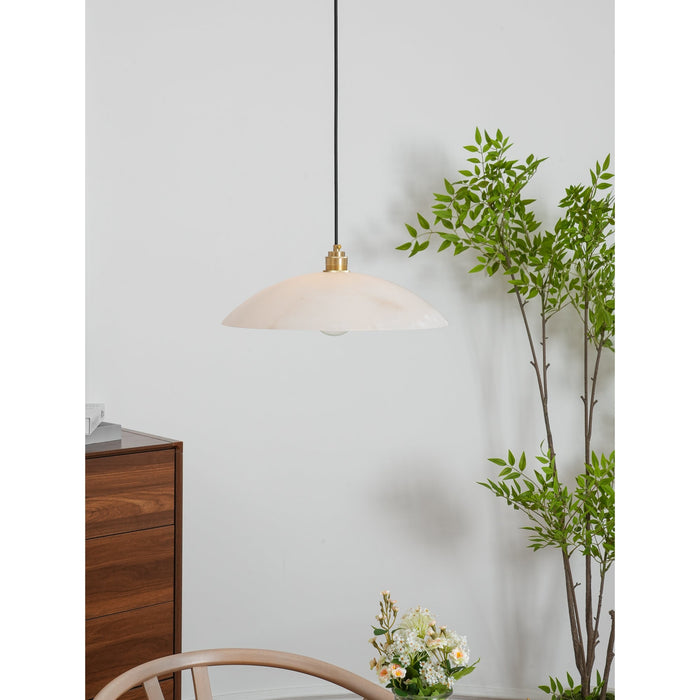 Alabaster Dome Swag Alabaster Pendant Lamp Vakkerlight