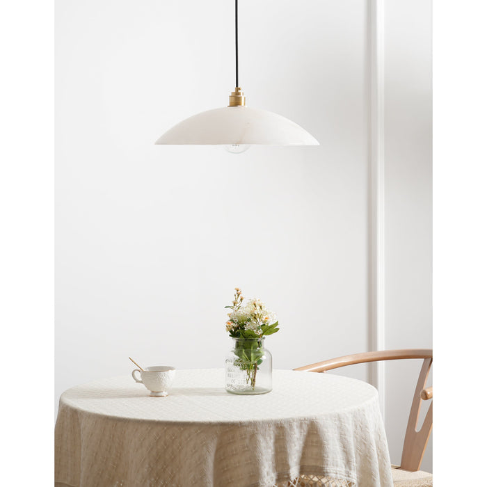 Alabaster Dome Swag Alabaster Pendant Lamp Vakkerlight