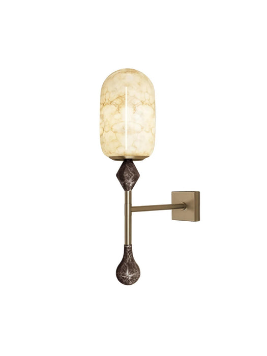 Alabaster Obelisk Double Alabaster Sconce Vakkerlight